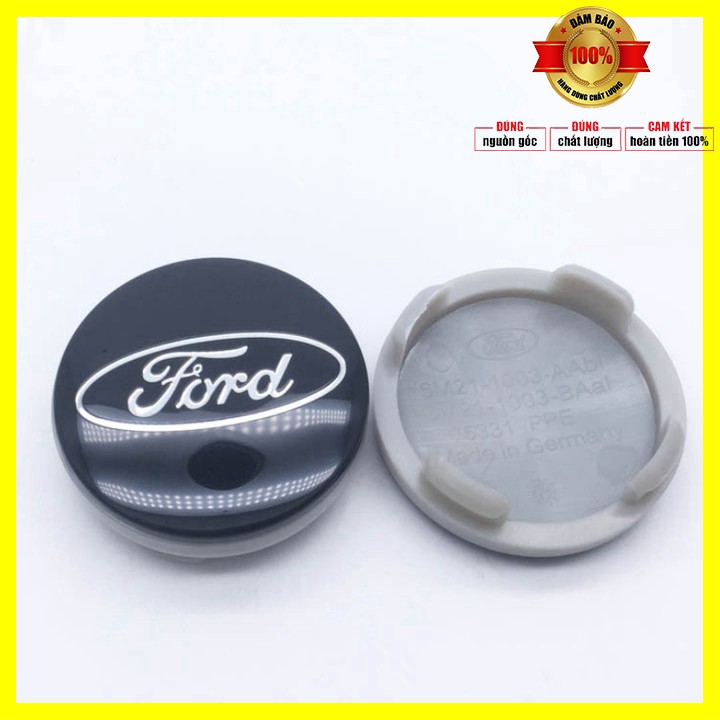 Sản phẩm Logo chụp mâm bánh xe ô tô Ford đường kính ngoài 54mm, chất liệu Nhựa ABS - 01 chiếc