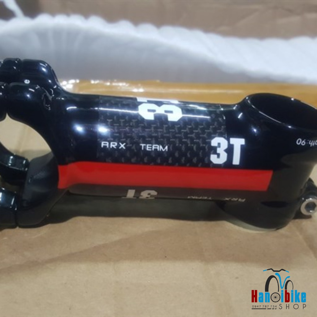 Potang xe đạp nhôm bọc carbon 3T đen đỏ