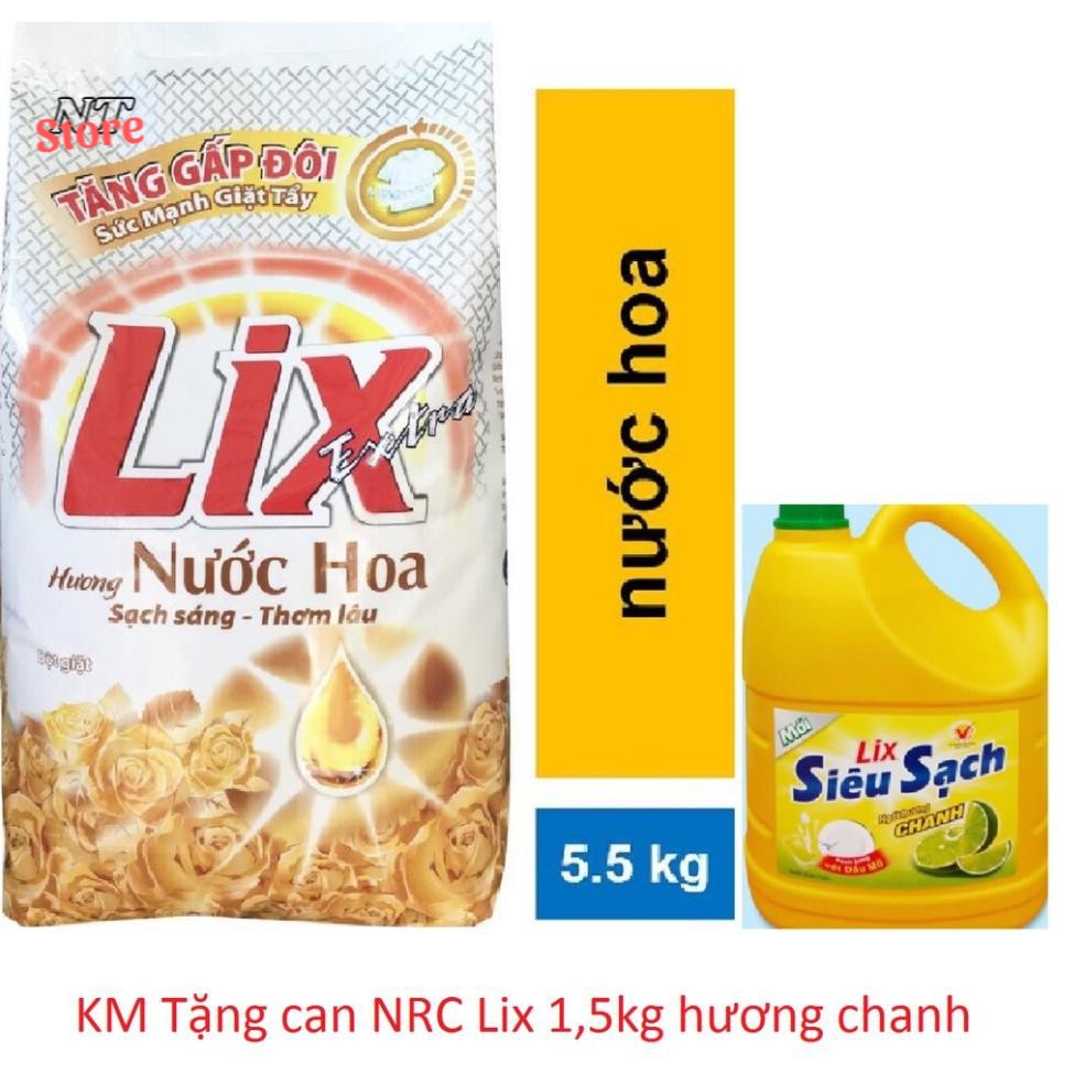 Bột giặt Lix Hương Nước Hoa Tặng Chai NRC 750g