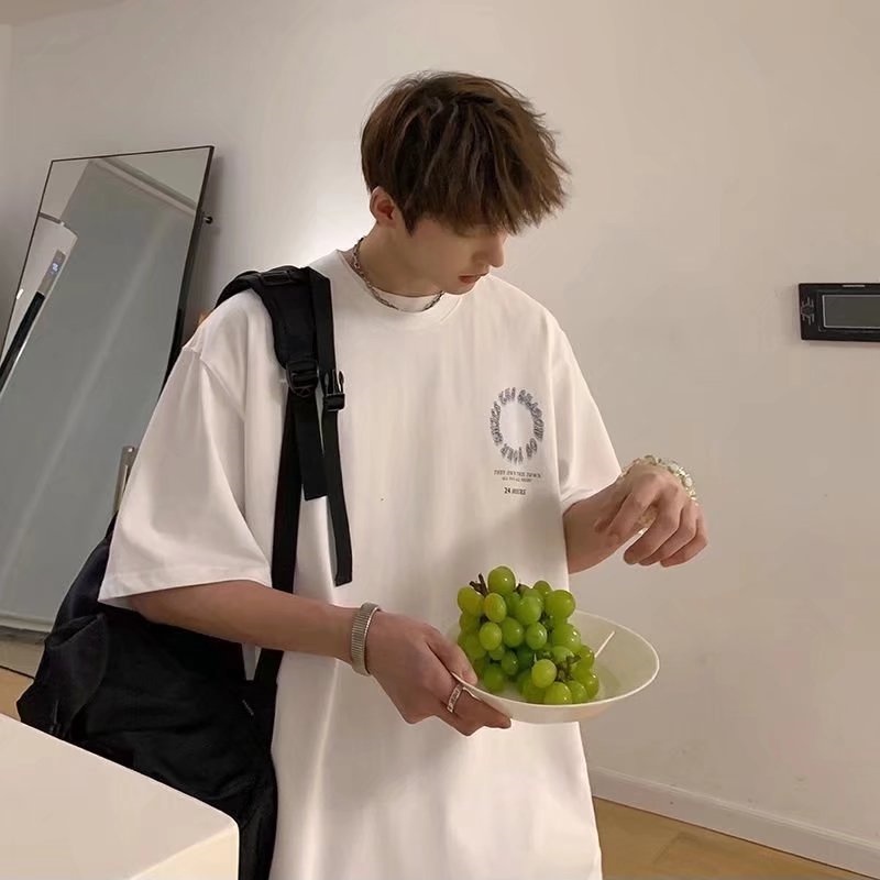 Áo Thun Dáng Rộng In Chữ Phong Cách Hip Hop Đường Phố Thời Trang Mùa Hè Cho Nam Và Nữ Size M-8XL