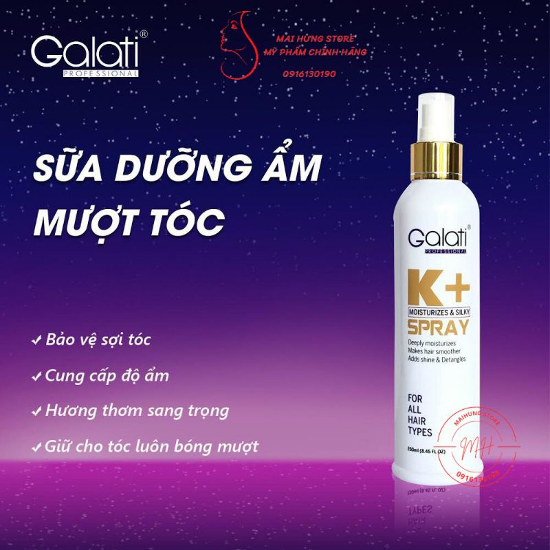 Xịt dưỡng phục hồi tóc cao cấp Galati 250ml _Người Việt tự hào dùng hàng Việt