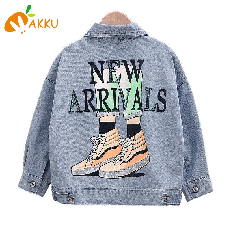 Áo Khoác denim Thời Trang Xuân Thu Mới Cho Bé Gái Aku