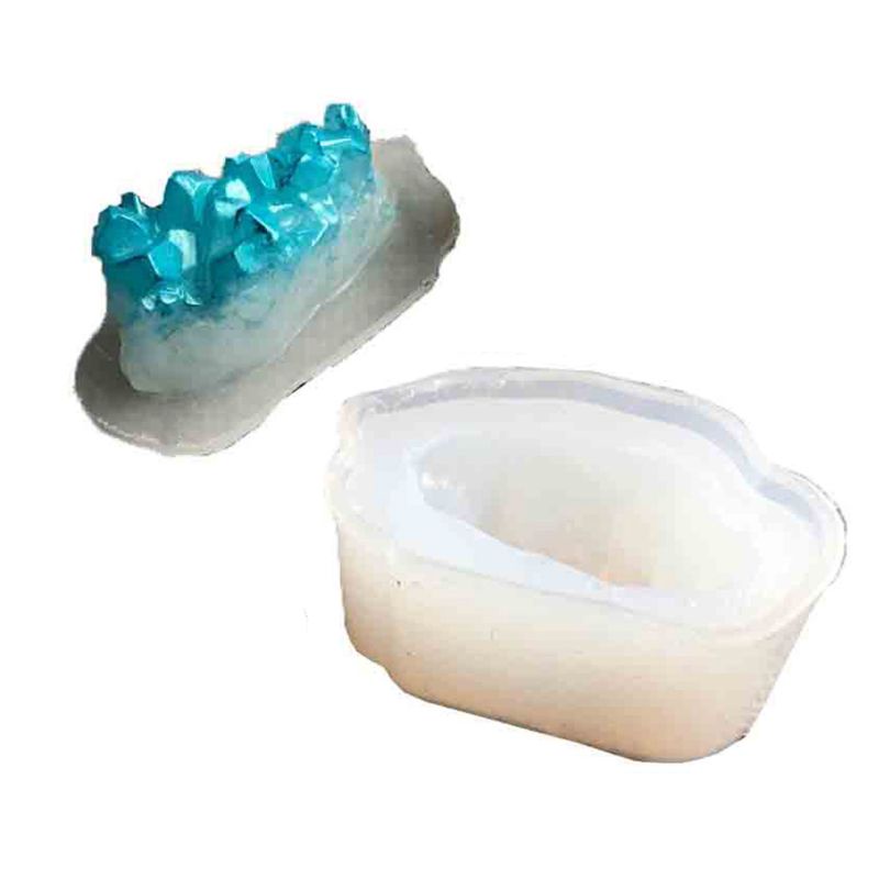 Khuôn silicone làm trang sức epoxy resin tạo hình cụm đá thạch anh tự nhiên độc đáo