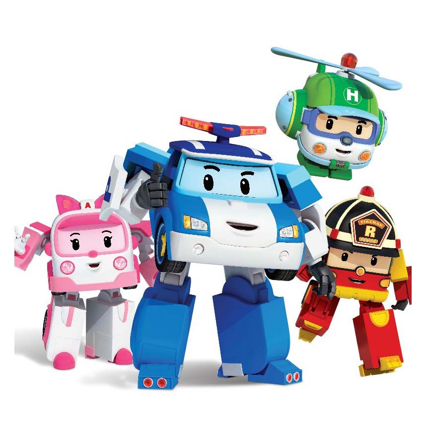 Bộ đồ chơi biệt đội Robocar Poli 6 xe biến hình 2 trong 1 - Đồ chơi lắp ráp cho trẻ