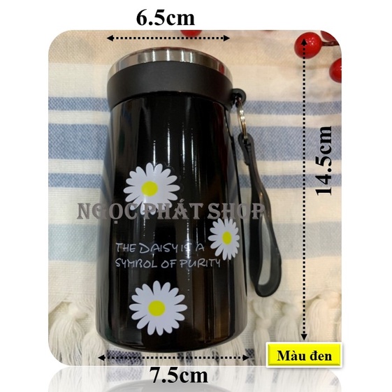 [Sang, xịn, mịn] Bình giữ nhiệt, bình coffee Inox 2 lớp SUS316 dung tích 320ml [Nắp gương soi]