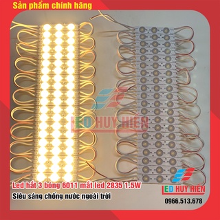 Led hắt 3 bóng 2835 6011 công suất 1.5W màu trắng, vàng nắng (Vỉ 20 thanh)