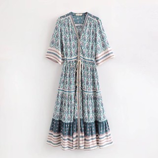 Đầm TOPSHOP họa tiết châu âu cổ điển sang chảnh
