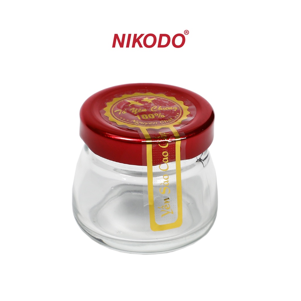 Tem nhãn dán hũ yến chưng ép kim giá rè, combo 50 tem, tem dán seal, niêm phong nắp hũ - Phụ kiện yến sào giá sỉ Nikodo