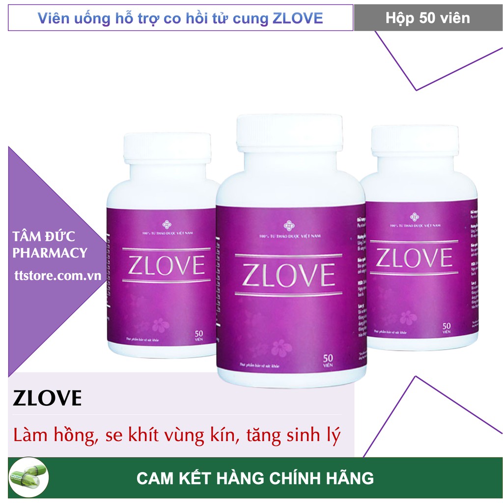 Viên uống ZLOVE chính hãng  - Hỗ trợ co hồi tử cung, Se khít, làm hồng vùng kín