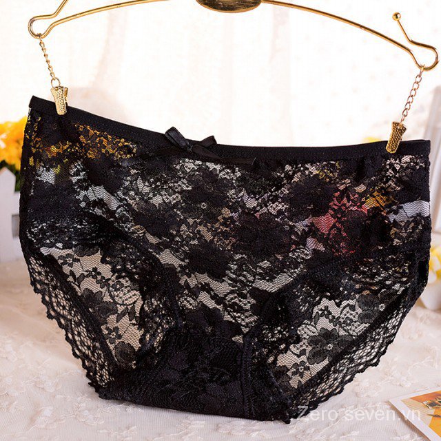 Quần lót tam giác ren lưng vừa đáy cotton thông thoáng gợi cảm