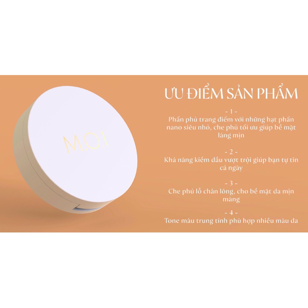 Phấn phủ kiềm dầu Baby Skin Powder M.O.I phiên bản 2021 new