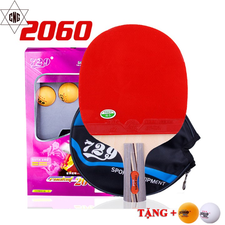 Vợt bóng bàn 729 mã 2060 - kèm bao đựng và 2 quả bóng trong hộp