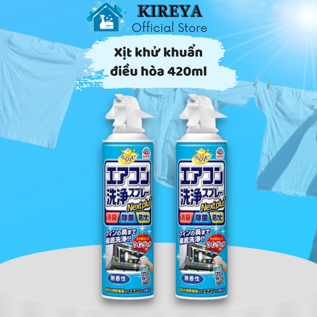 Xịt vệ sinh khử khuẩn điều hòa Asu Earthchem 420ml Nhật Bản kireya