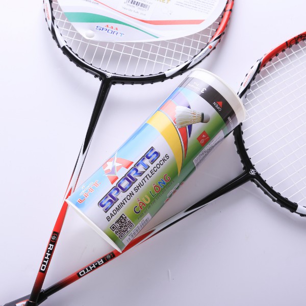 Combo đôi vợt cầu lông HT Đỏ + 3 cầu lông [Chính hãng AAA-LHT]