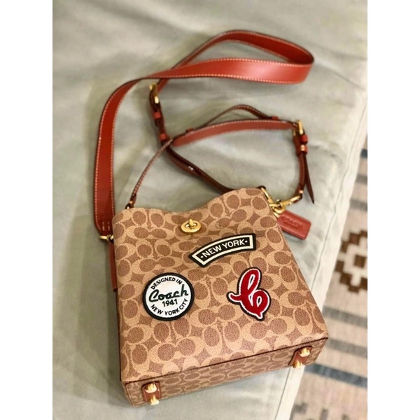 Túi Coach Bucket willow hoạ tiết C6868 sale