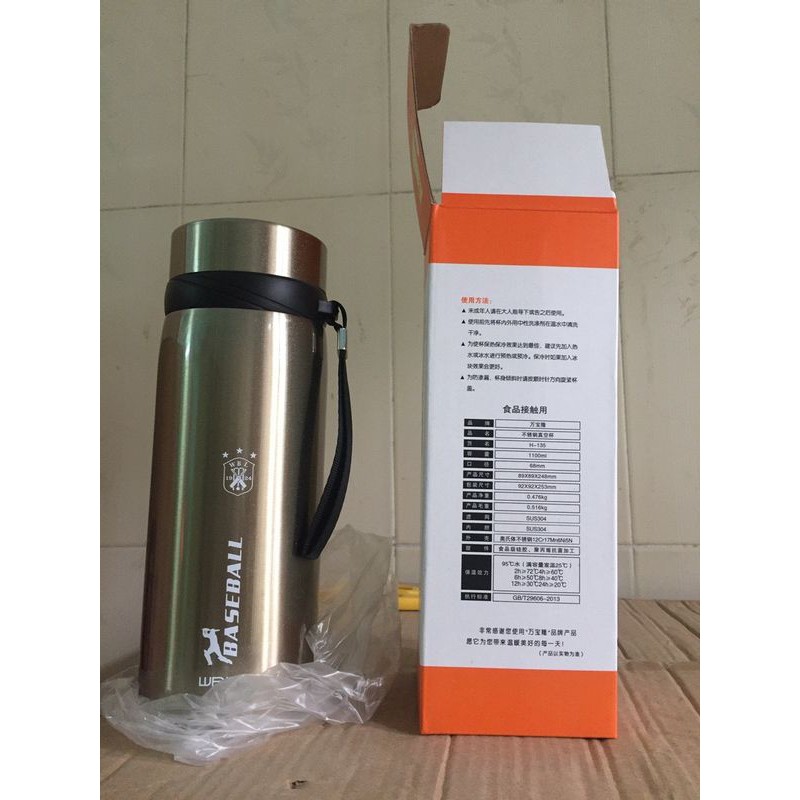 Bình giữ nhiệt Baol❤️𝑭𝑹𝑬𝑬𝑺𝑯𝑰𝑷❤️Bình inox cao cấp BAOL giữ nhiệt hơn 8h 1500ml - 1200ml - 1000ml - 800ml - 600ml