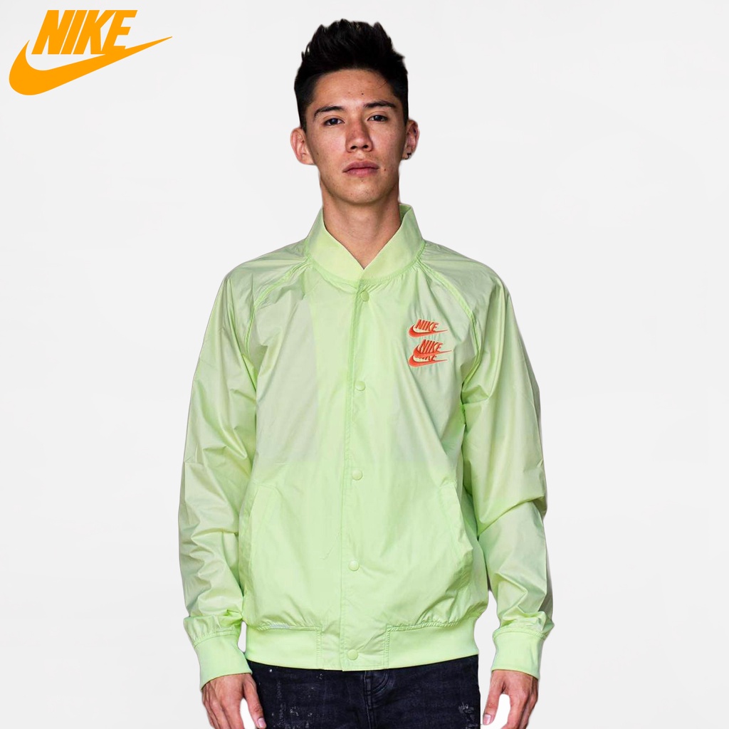 NIKE CHÍNH HÃNG - Áo khoác thể thao nam Nike NSW Men's World Tour Woven Bomber Authentic - Neon