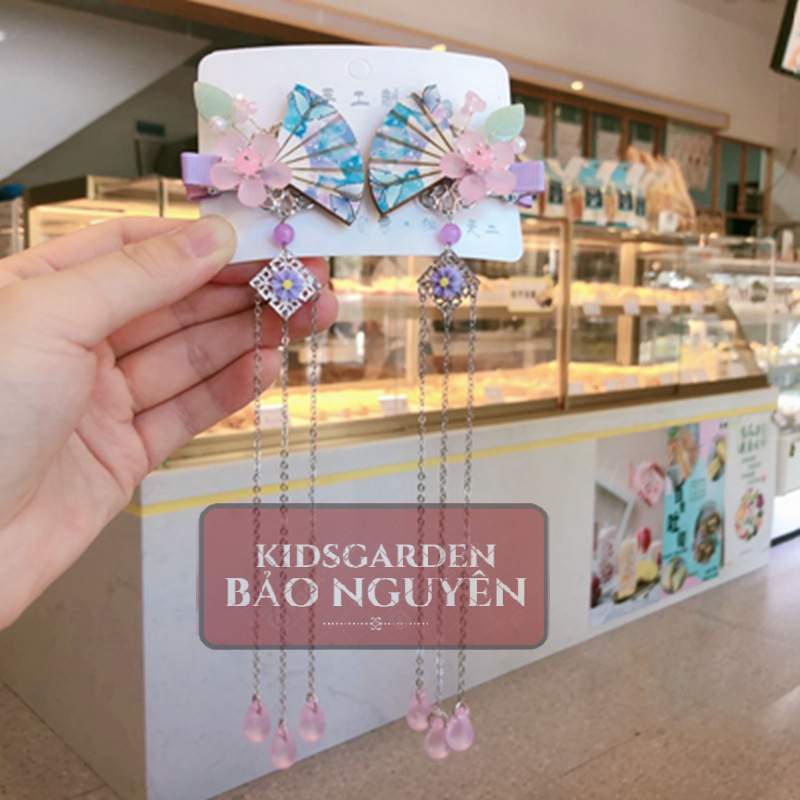 Kẹp tóc đẹp mẫu quạt cho bé gái/bạn nữ phong cách cổ trang/cosplay - KIDSGARDEN BẢO NGUYÊN