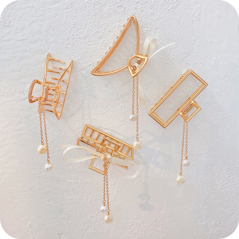 Kẹp tóc kim loại thanh lịch nhiều kiểu dáng thời trang phong cách Hàn Quốc