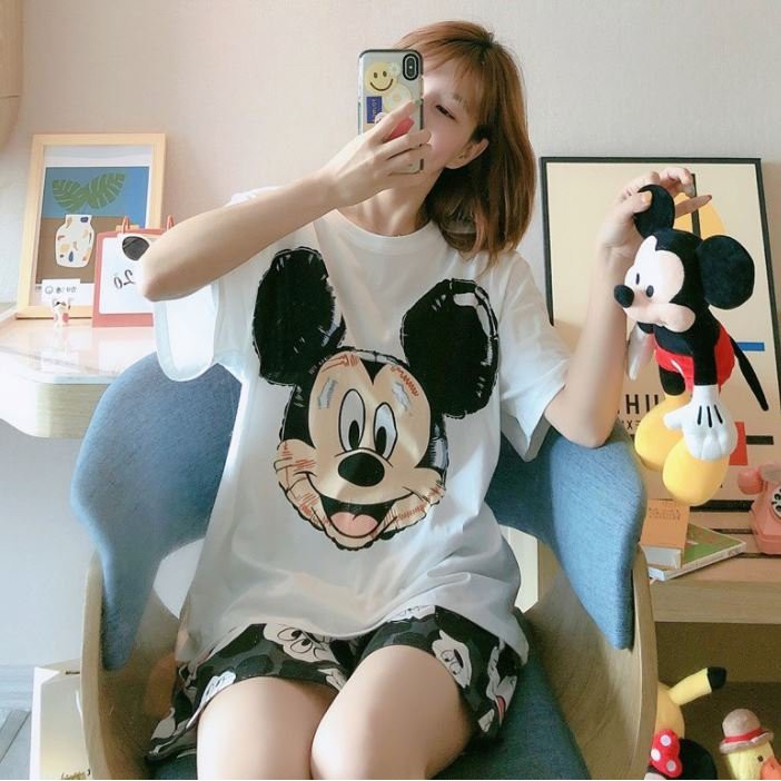 🦋 Bộ Đồ Ngủ Unisex Micky_Chất liệu tici_Thoáng Mát