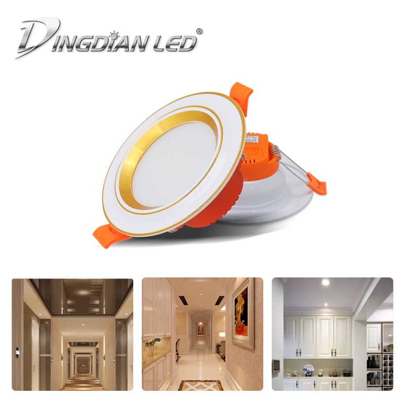 Đèn DingDian LED 5W âm trần 3 màu Đèn chiếu sáng âm trần