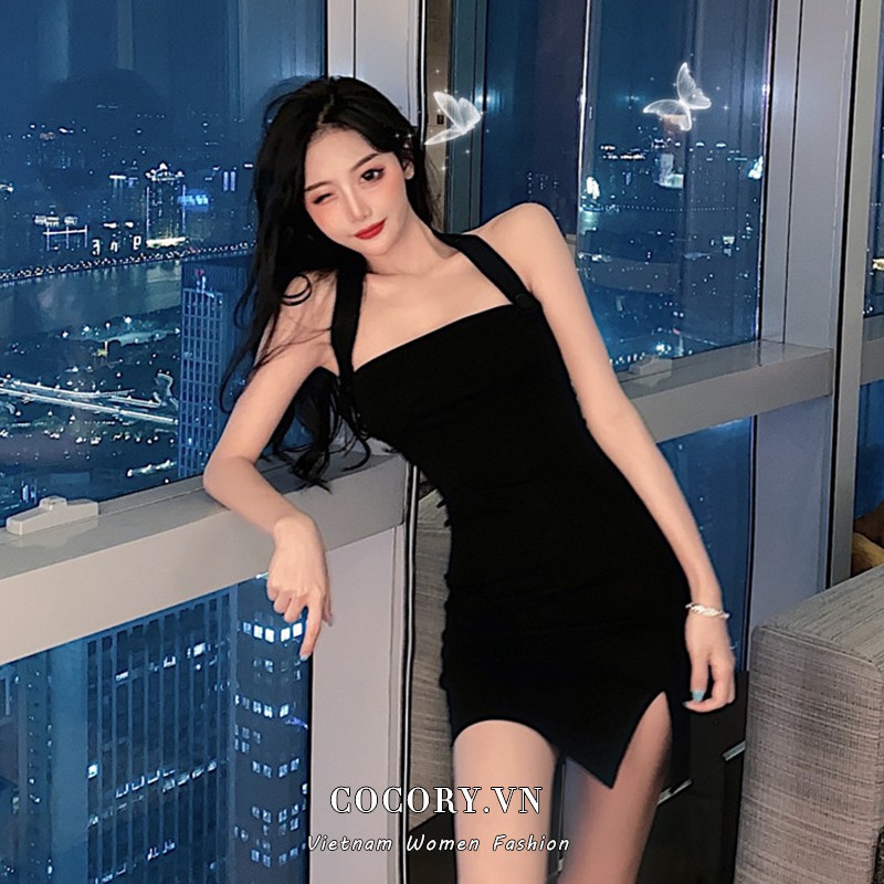 Cocory vn Đầm Ôm Dệt Kim Tôn Dáng Quyến Rũ Cho Nữ