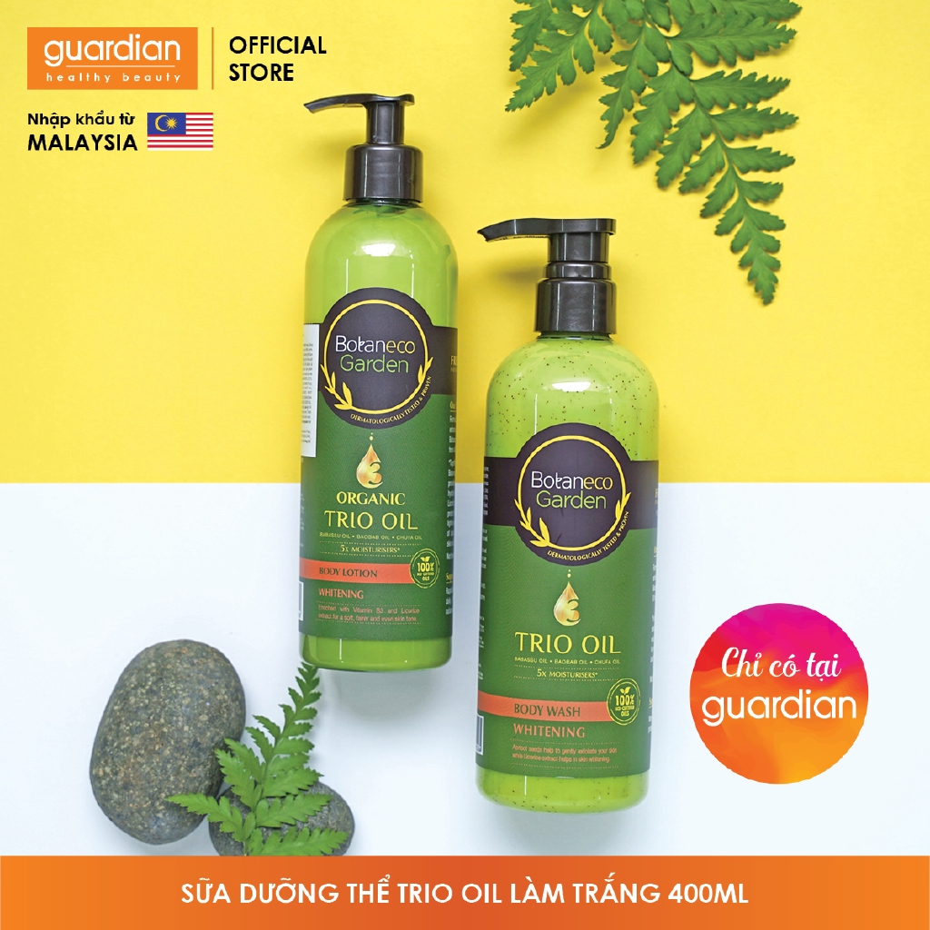 Sữa dưỡng thể Botaneco Garden Organic Trio Oil làm trắng sáng 400ml | BigBuy360 - bigbuy360.vn