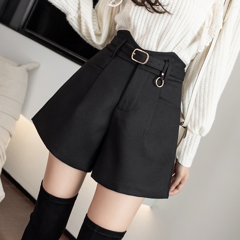 Quần short nữ cạp cao chữ V túi ngang, Quần đùi nữ  chất liệu tuyết mưa bigsize 40 - 75kg