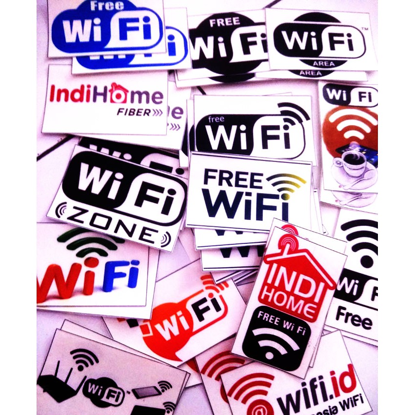 Miếng Dán Tường Wifi Hình Logo Warkop Trang Trí Nhà Cửa