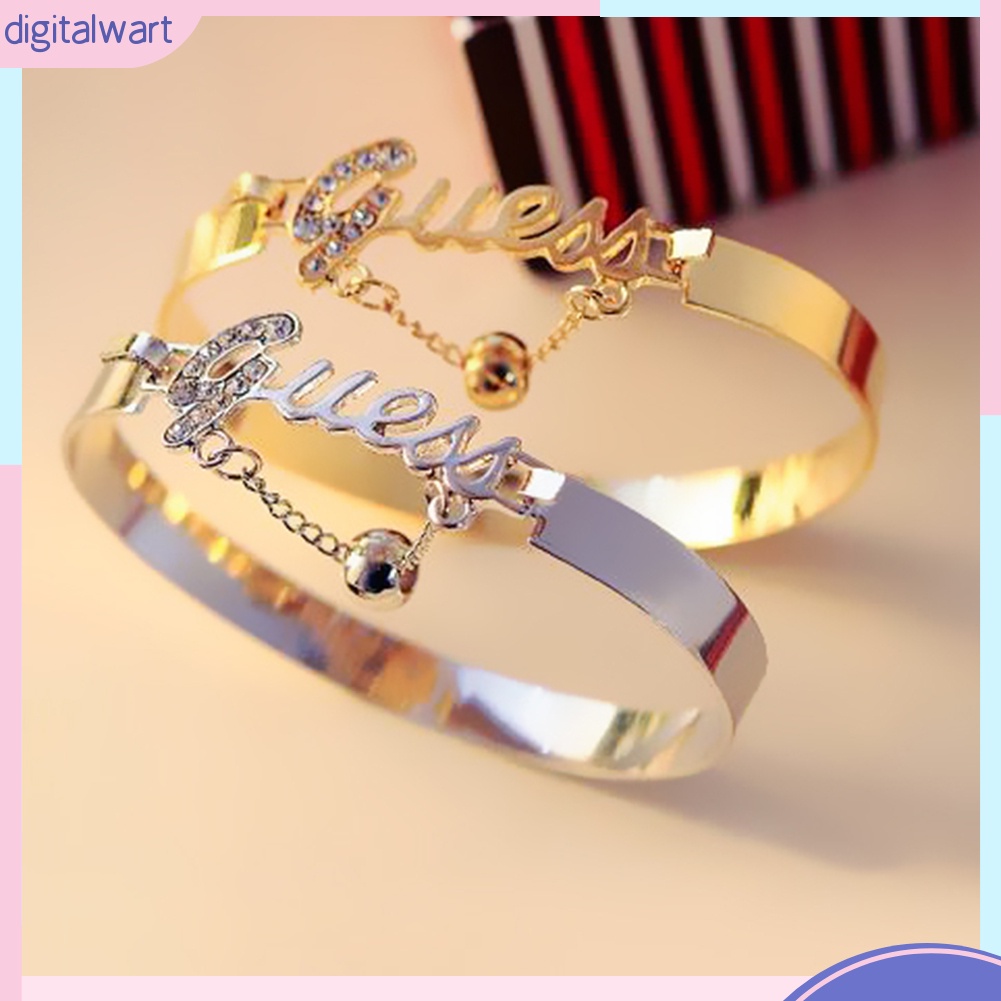 Vòng Đeo Tay Đính Đá Kiểu Dáng Đơn Giản Thanh Lịch Dành Cho Nữ