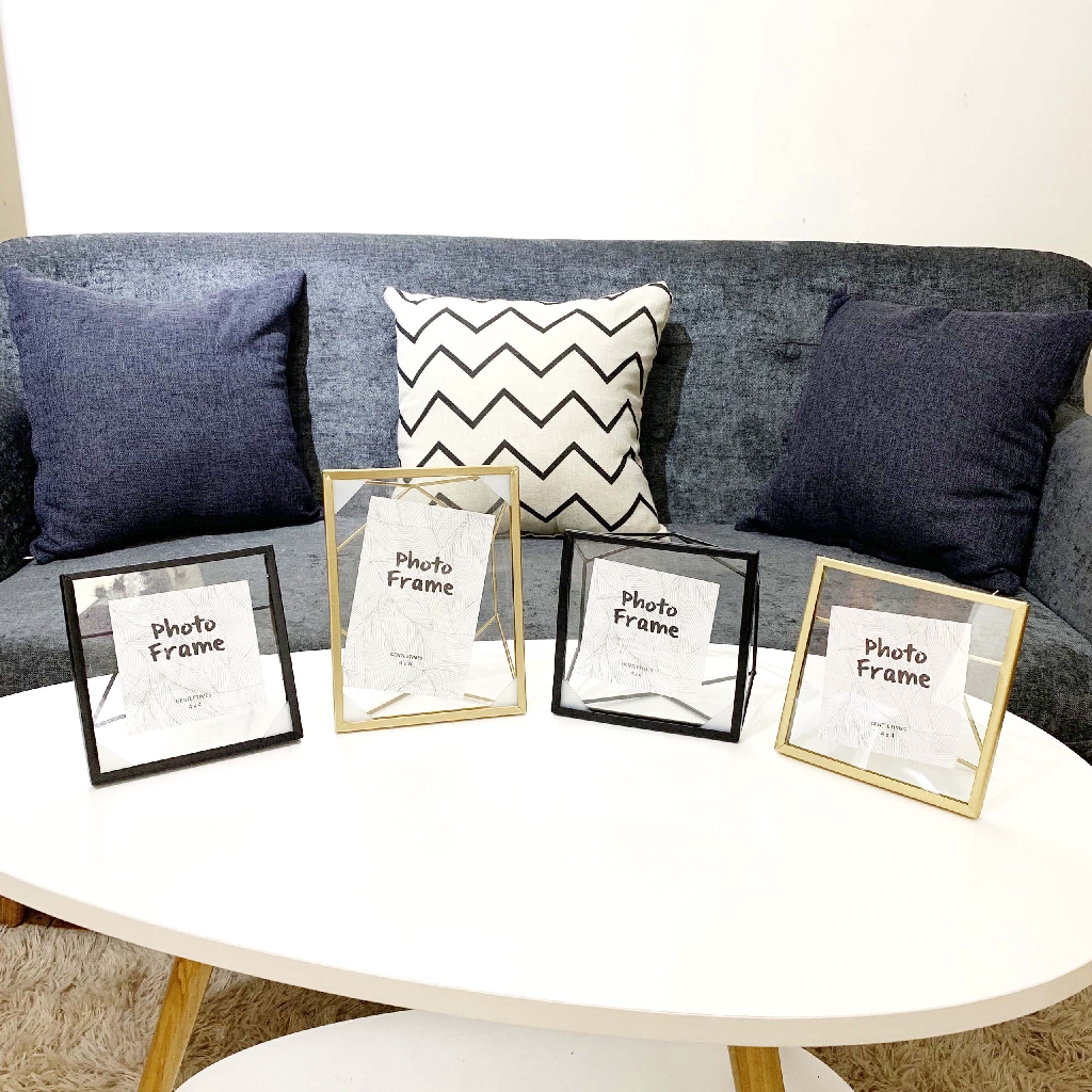 Khung ảnh để bàn mặt kính viền kim loại cao cấp | BigBuy360 - bigbuy360.vn