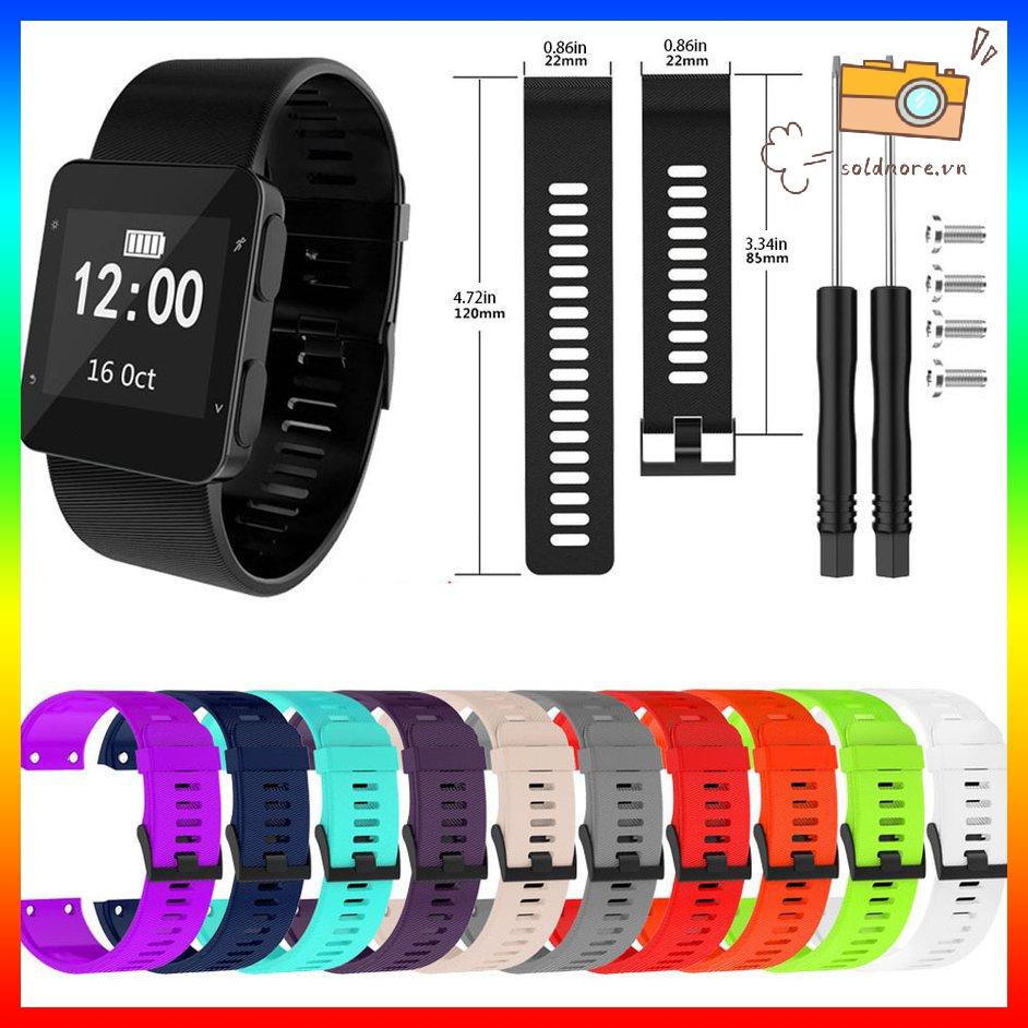 Dây Đeo Silicon Mềm Họa Tiết Hoa Cho Đồng Hồ Thông Minh Garmin Forerunner 35 / 30