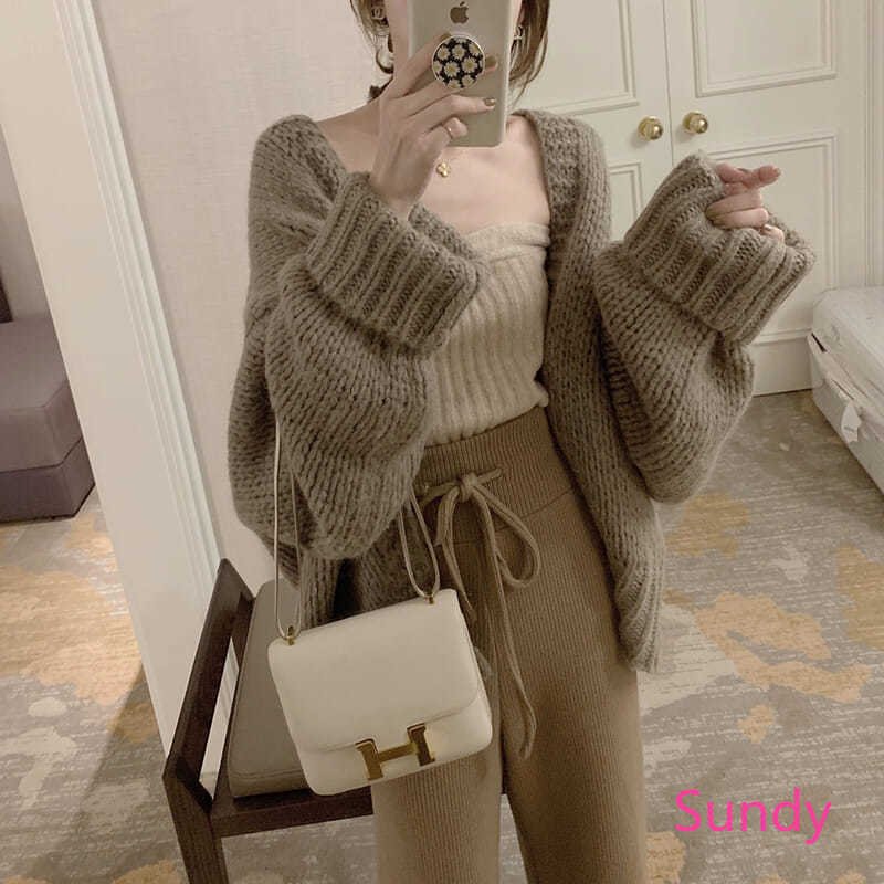 Áo Khoác Cardigan Dệt Kim Thiết Kế Xinh Xắn Cho Nữ