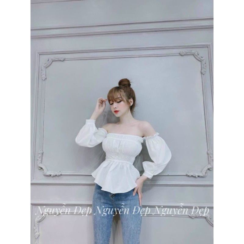 Áo kiểu nữ nhún tay bồng