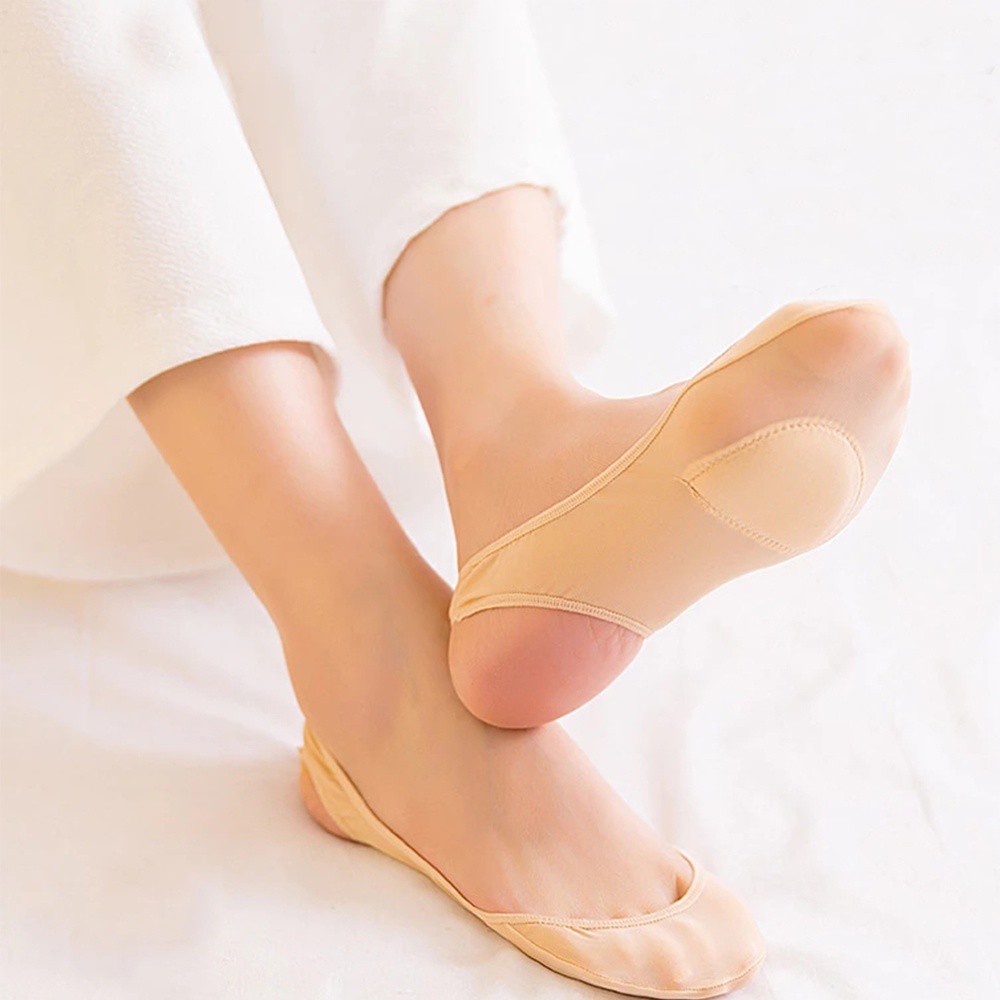 Bộ 3 Đôi Vớ Lụa Silicone Chống Trượt Thời Trang Mùa Hè Cho Nữ