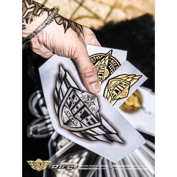 Tem Rice dán đầu Srirus hello