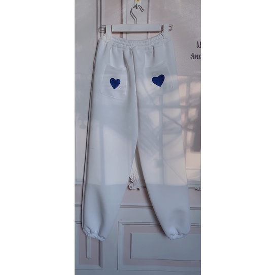 Quần jogger Baebistore có 2 màu Đen Trắng 2 size  S L chất umi đanh mịn không xù dầy, tim đẹp, chun ống from rộng