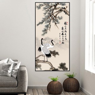 Tranh Treo Tường Phong Thủy Phòng Khách, Mừng Tân Gia, Mừng Khai Trương Tùng Hạc Diên Niên TƯỜNG VIP