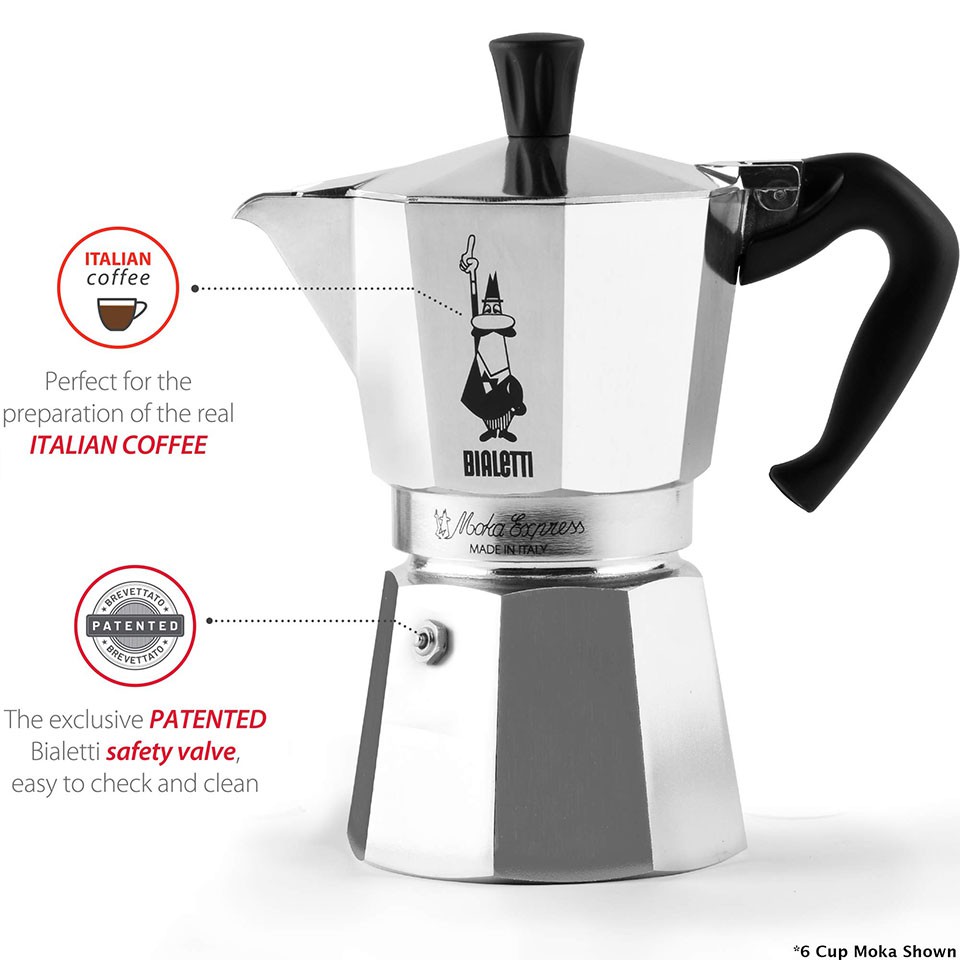 Ấm Moka Bialetti Express - nhập khẩu chính hãng