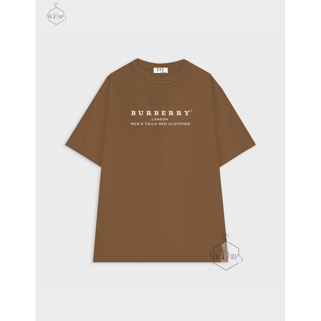 Áo thun áo phông nữ vải cotton 100% cao cấp mềm mịn co giãn tốt form basic in chữ Burberry freesize dưới 58kg