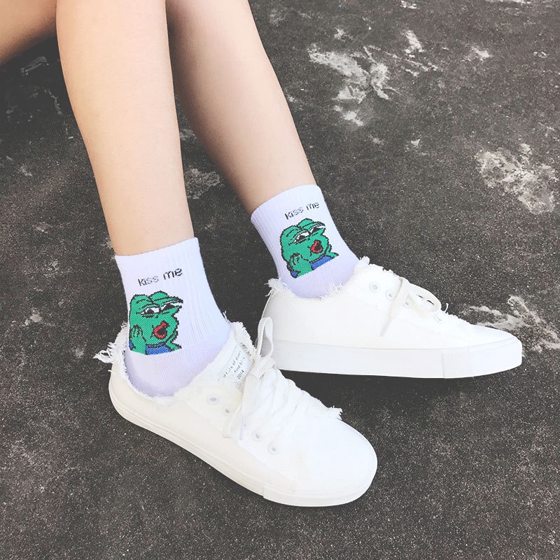 Vớ in hình chú ếch dễ thương cho nam &amp; nữ