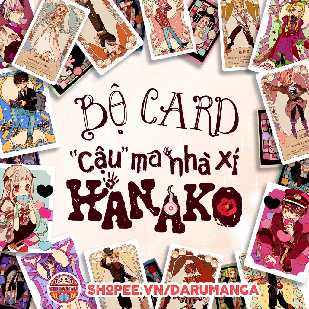 BỘ CARD BO GÓC IN HÌNH JIBAKU SHOUNEN HANAKO VỚI NHIỀU CHỦ ĐỀ XINH XẮN