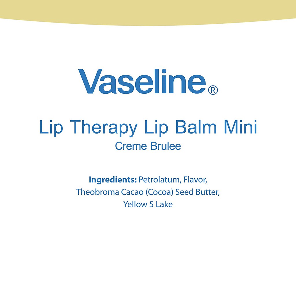 Son dưỡng ẩm cho môi Vaseline Lip Balm for Instantly Soft Smooth Lips Creme Brulee 7g (Mỹ)