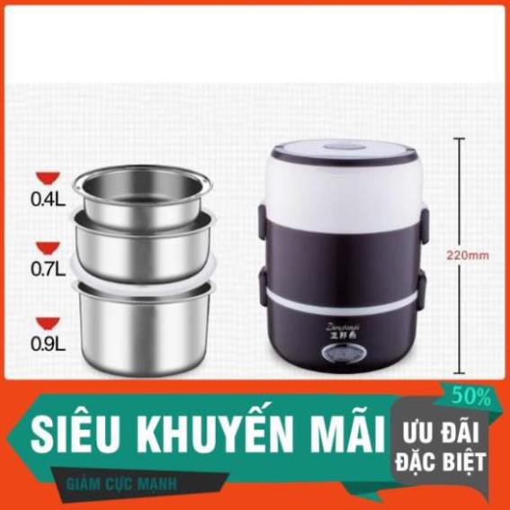 Hộp Cơm Cắm Điện 3 Tầng Cao Cấp