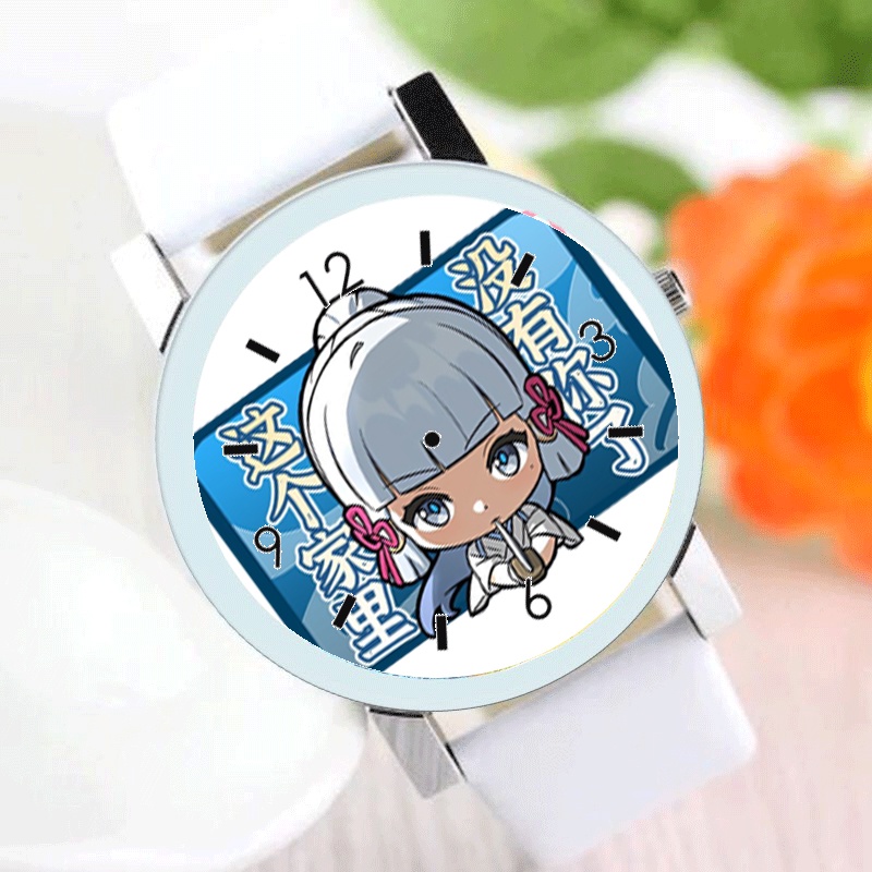Đồng hồ đeo tay nam nữ in hình GENSHIN IMPACT ver CHỮ NHẬT anime chibi xinh xắn