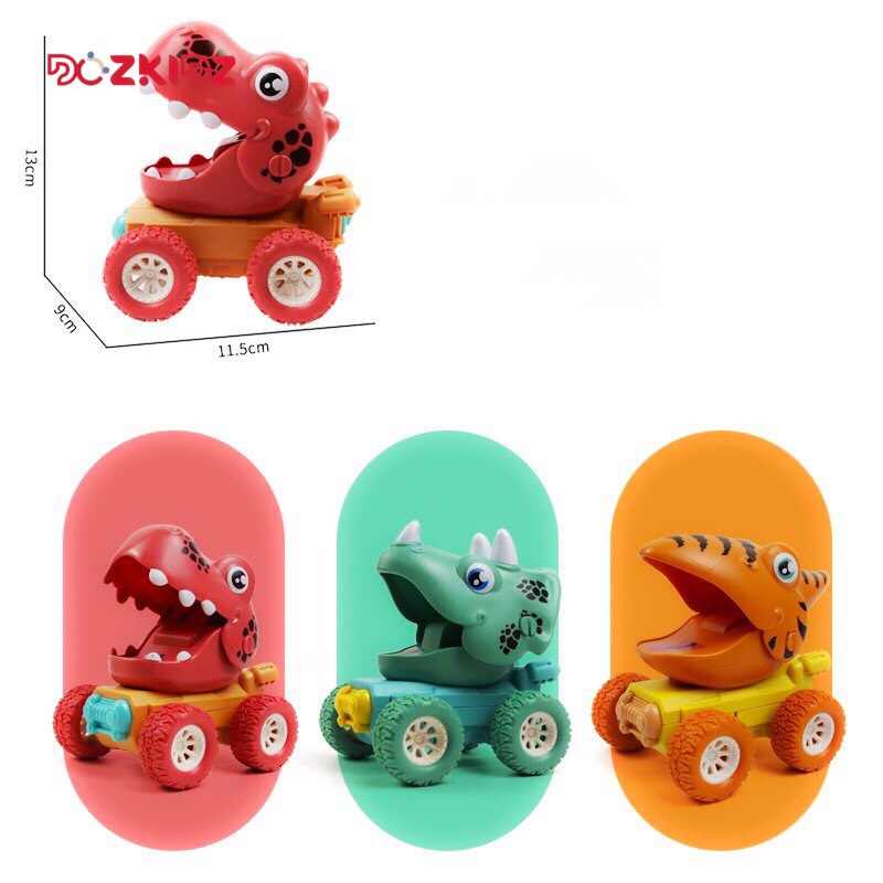 Xe khủng long chạy đà 4 bánh - đồ chơi cho trẻ từ 1 tuổi trở lên - DOZKIDZ
