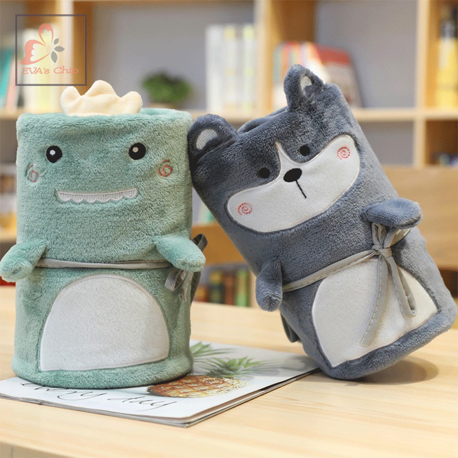 [FREESHIP❤️] Chăn Văn Phòng Hình Ngộ Nghĩnh Siêu Cute