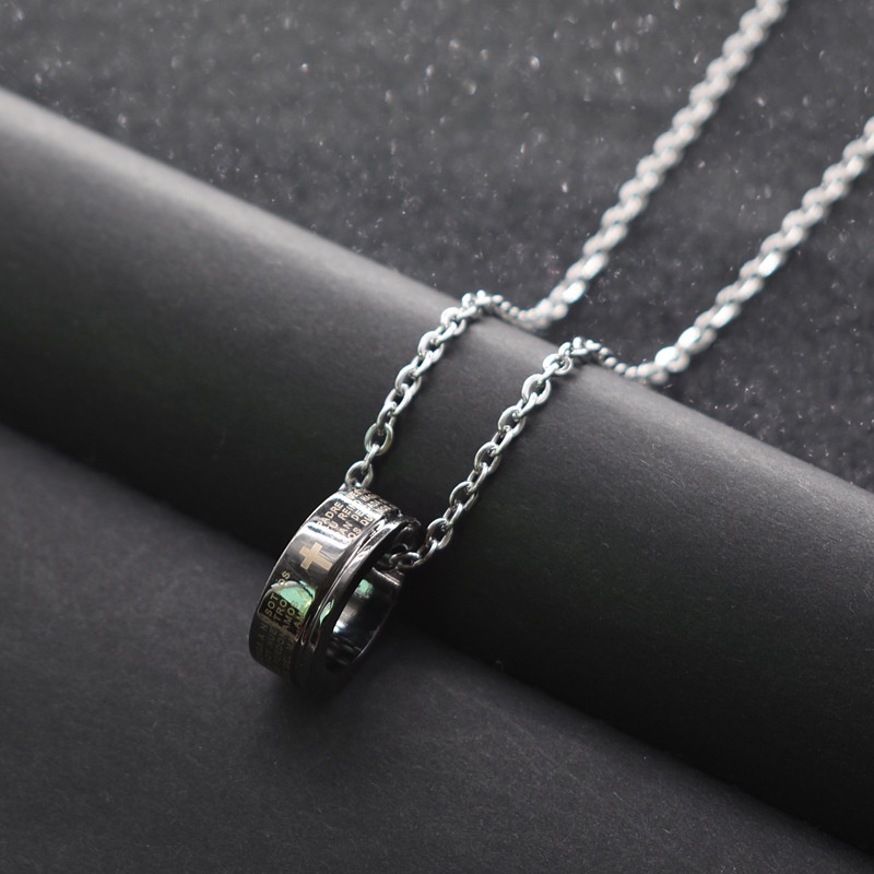 Vòng Cổ Thép Titan Mặt Hình Học Phong Cách Harajuku Thời Trang Cho Nam Và Nữ