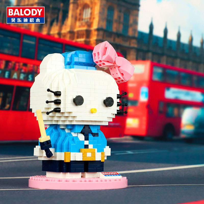 【ready stock】 Hello Kitty Girl Heart Birthday Quà tặng KT Cat Lắp ráp khối xếp hình tương thích Lego Hello Kitty Girl