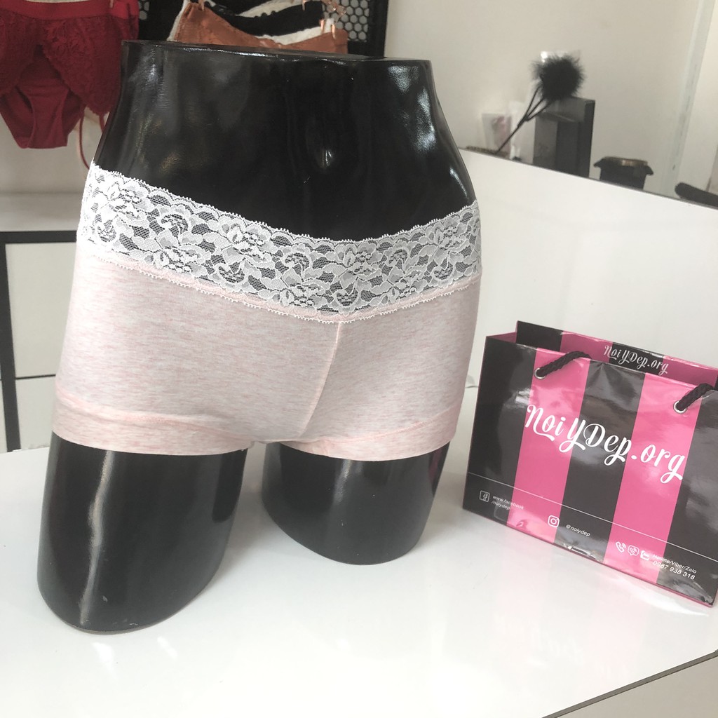 Quần lót cotton Boxer đai ren Nội Y Đẹp